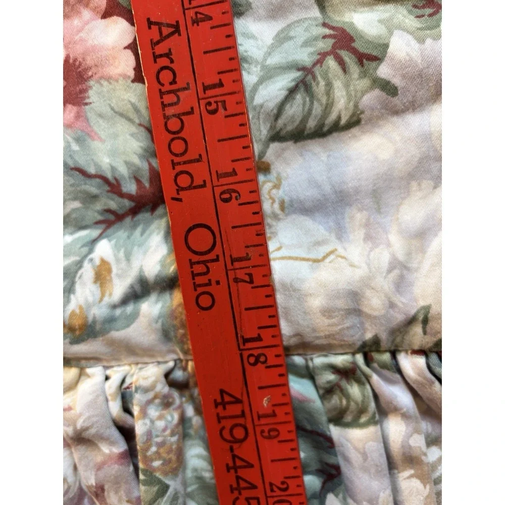Vintage Waverly Ruffled Pillow‎ Shams Standard 19x26 Multi Rose Floral Set of 2